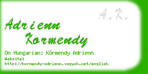 adrienn kormendy business card